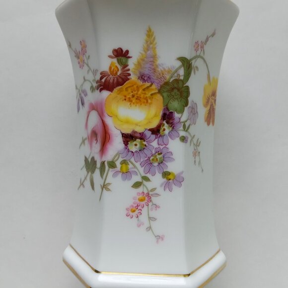 Royal Crown Derby Posies 2 Small Dishes & Vase Open Trinket Vanity Set of 3 Pcs. - Picture 9 of 16